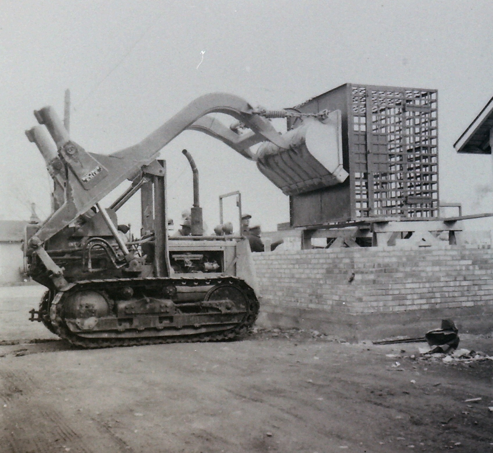 Installation of the jail cell into Carlin's New Jail, circa 1940s