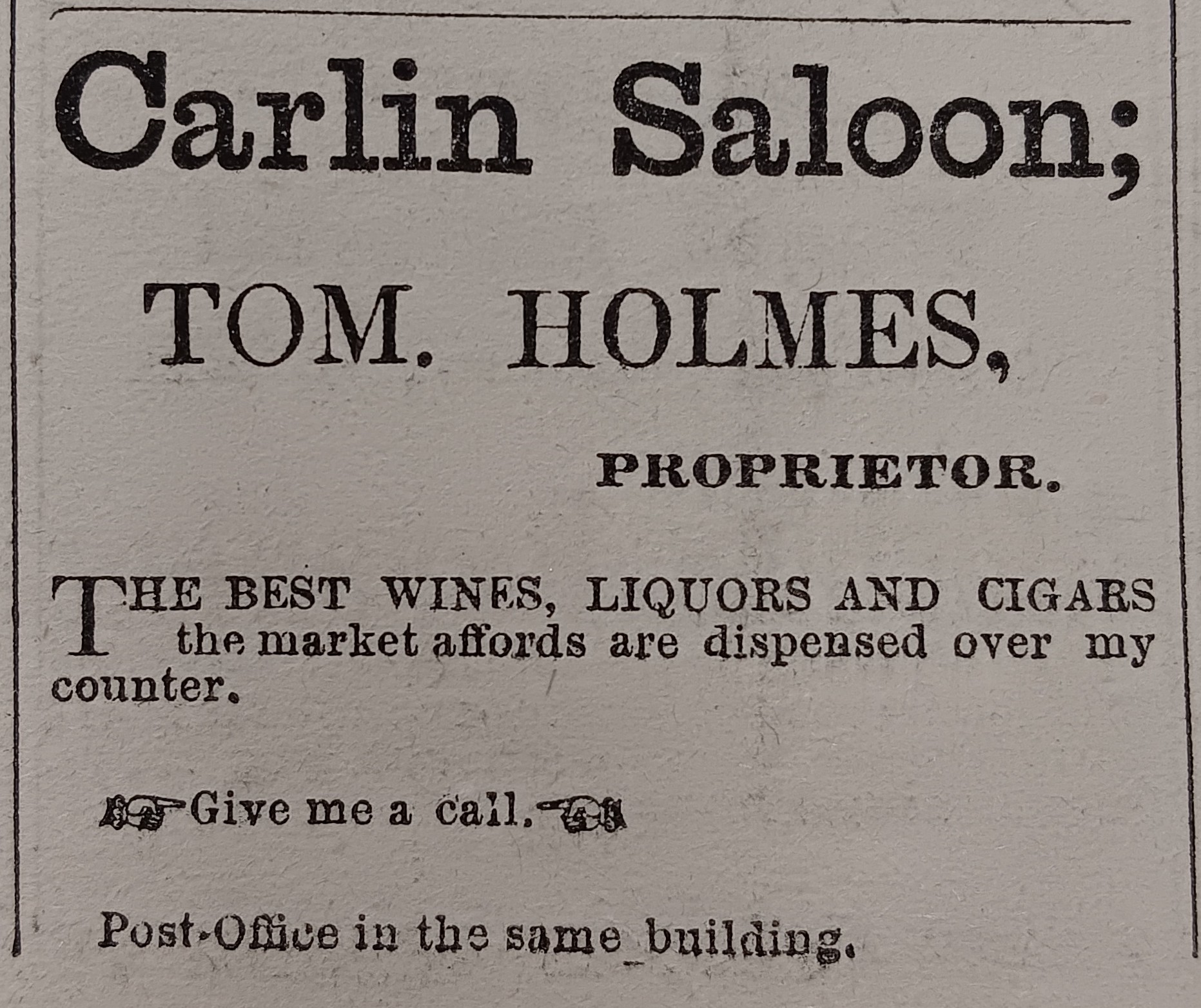 Thomas Holmes Saloon