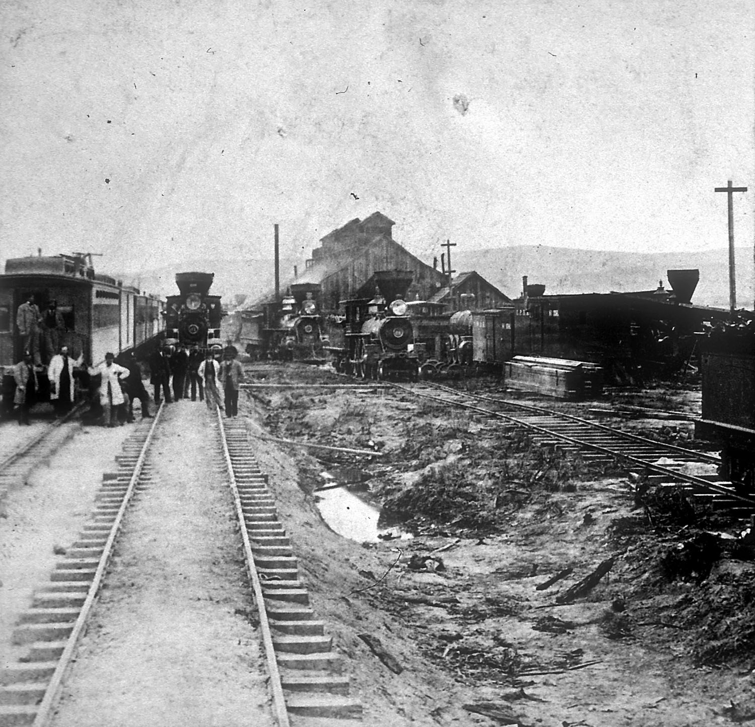 The First Machine Shops at Carlin, circa 1869